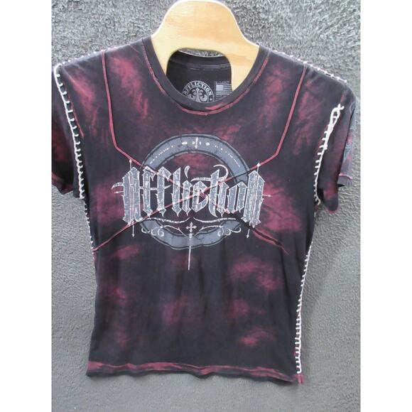 Affliction Other - Affliction Live Fast Men’s XL Thin T-Shirt Red Black Gothic Cross Stitch USA